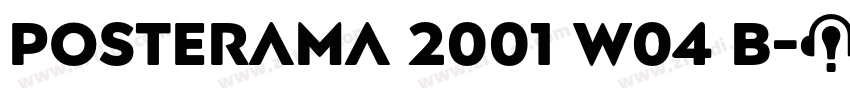 Posterama 2001 W04 B字体转换